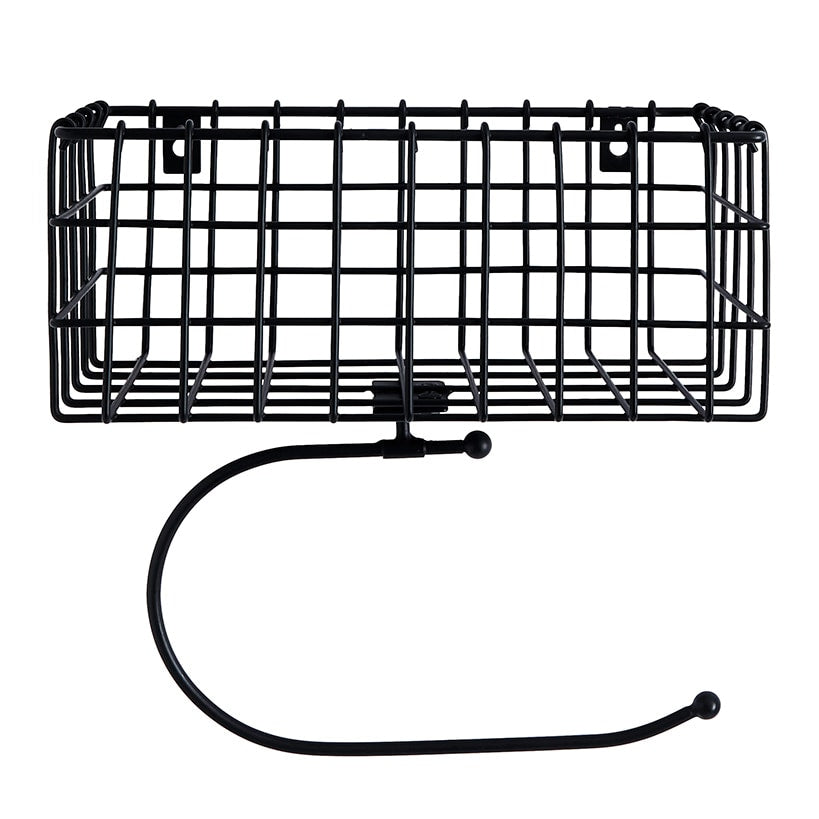 Bathroom Toilet Paper Holder or Towel Holder with Storage Shelf
