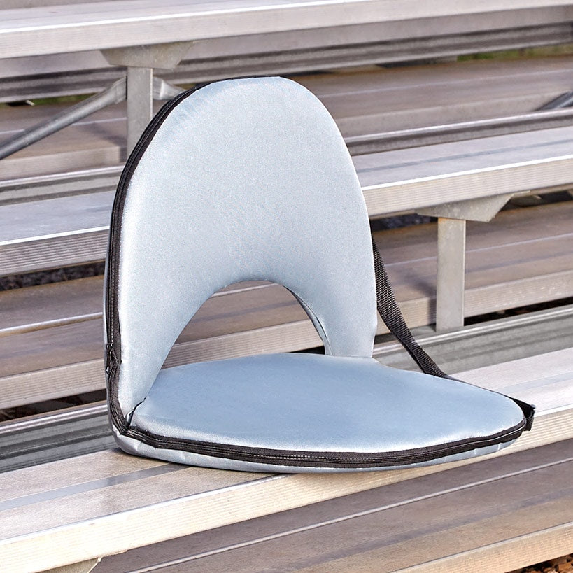 Travel Folding Cushioned Seat 5 Adjustable Positions Blue Or Gray