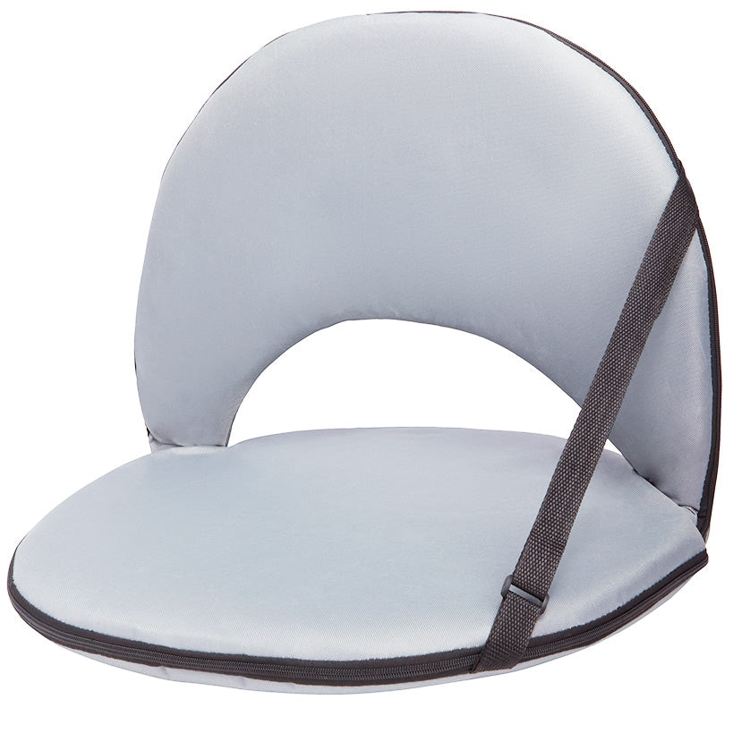 Travel Folding Cushioned Seat 5 Adjustable Positions Blue Or Gray