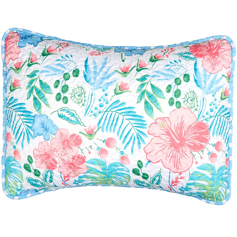 Tropical Garden Full/Queen or King Quilt, Sham, Decorative Pillow