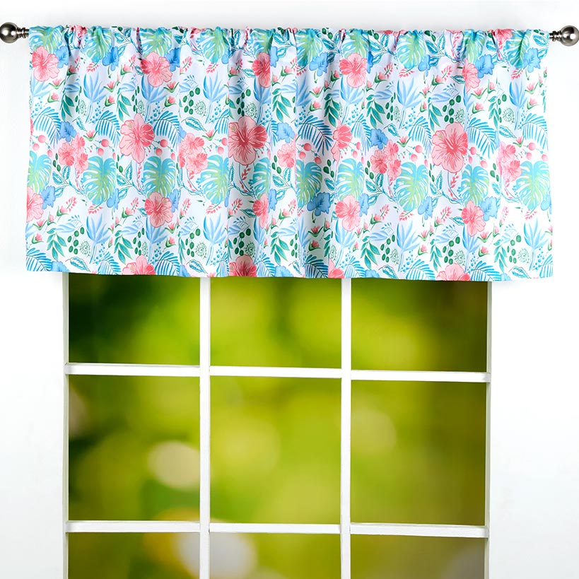 Tropical Garden Shower Curtain, Bath Rug, Hand Towels, Valance, or Hooks