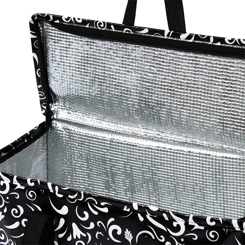 Two Lumps of Sugar Insulated Shopping Bag Foldable Reusable Cooler Tote#select-design_swirly-gate