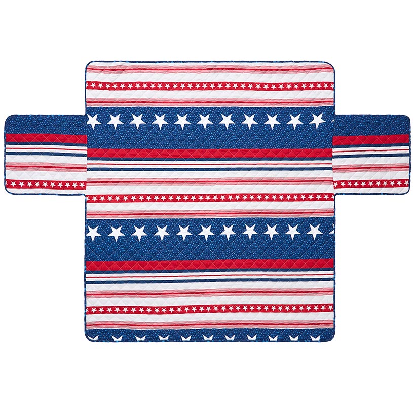 USA Stripe Quilted Furniture Cover Chair Sofa Loveseat#select-cover_sofa