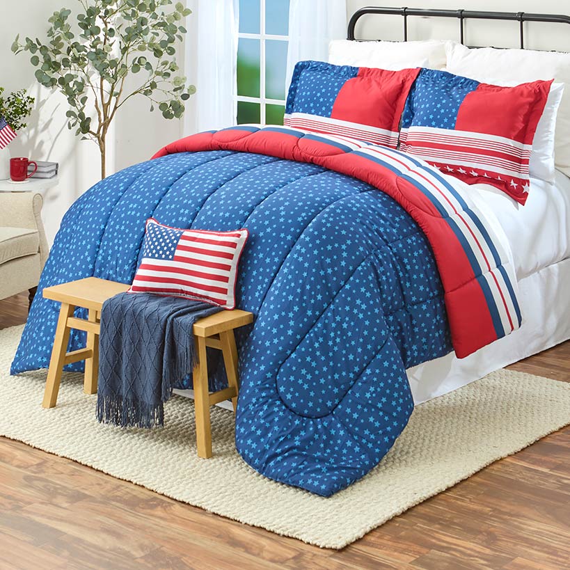 USA Striped Accent Pillow