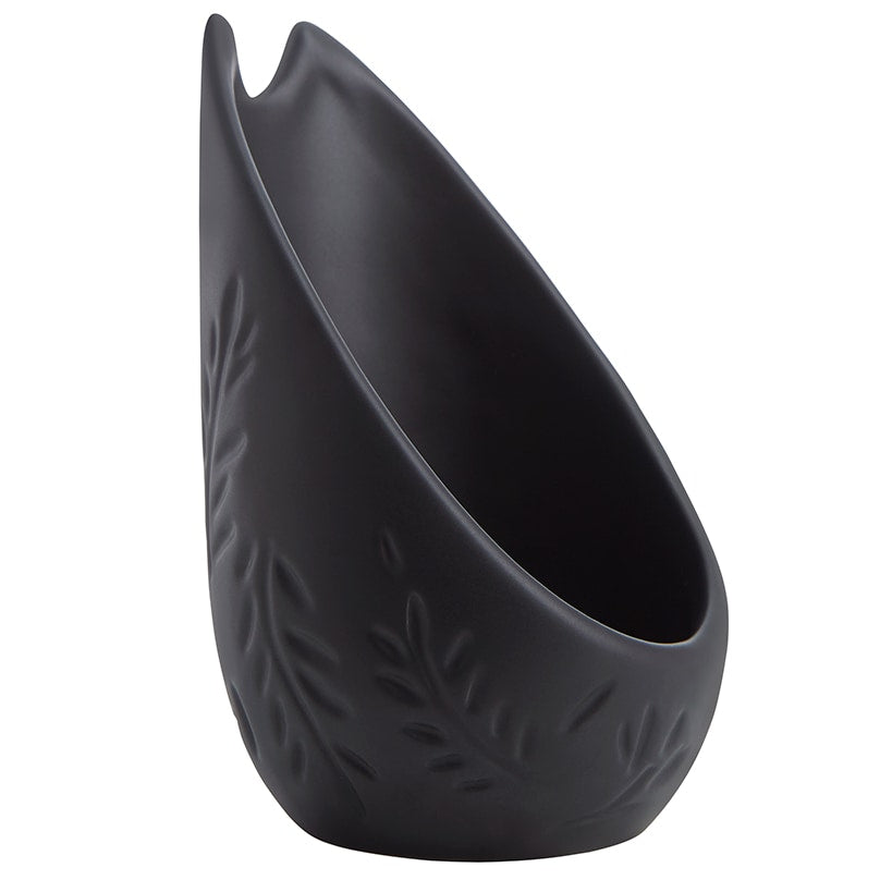 Embossed Kitchen Upright Spoon Rest Decorative Utensil Holder