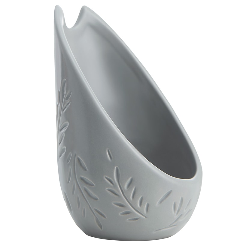 Embossed Kitchen Upright Spoon Rest Decorative Utensil Holder