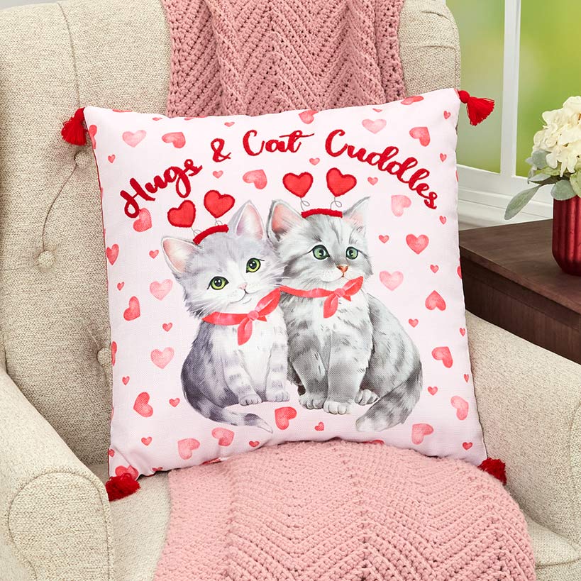 Valentine's Day Embroidered or Shaped Decorative Pillow
