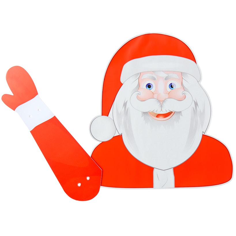 Waving Santa Auto Rear Window Decal