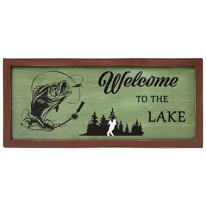 Woodland Welcome Sign Wall Art - Cabin, Lake or Woods