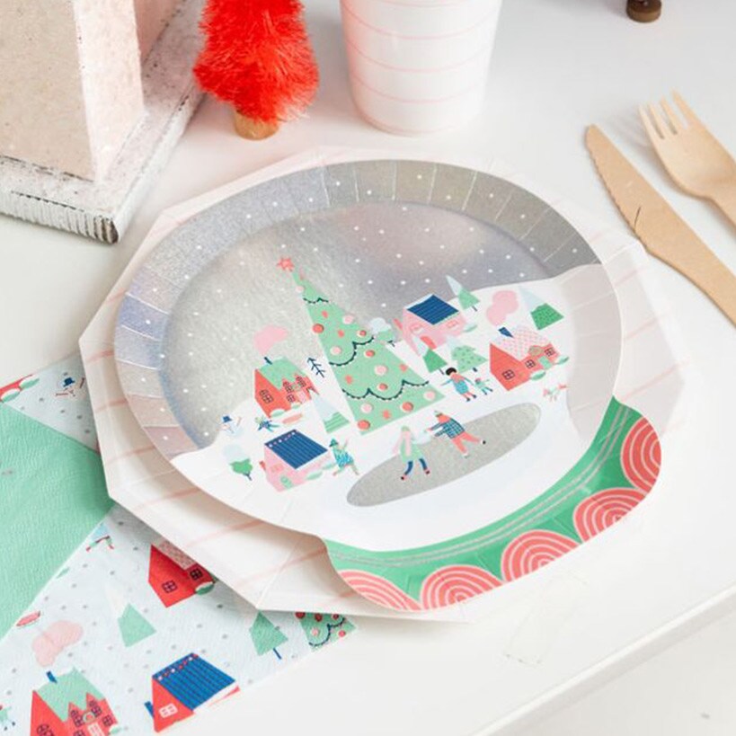 Christmas Disposable Paper Dinnerware Sets