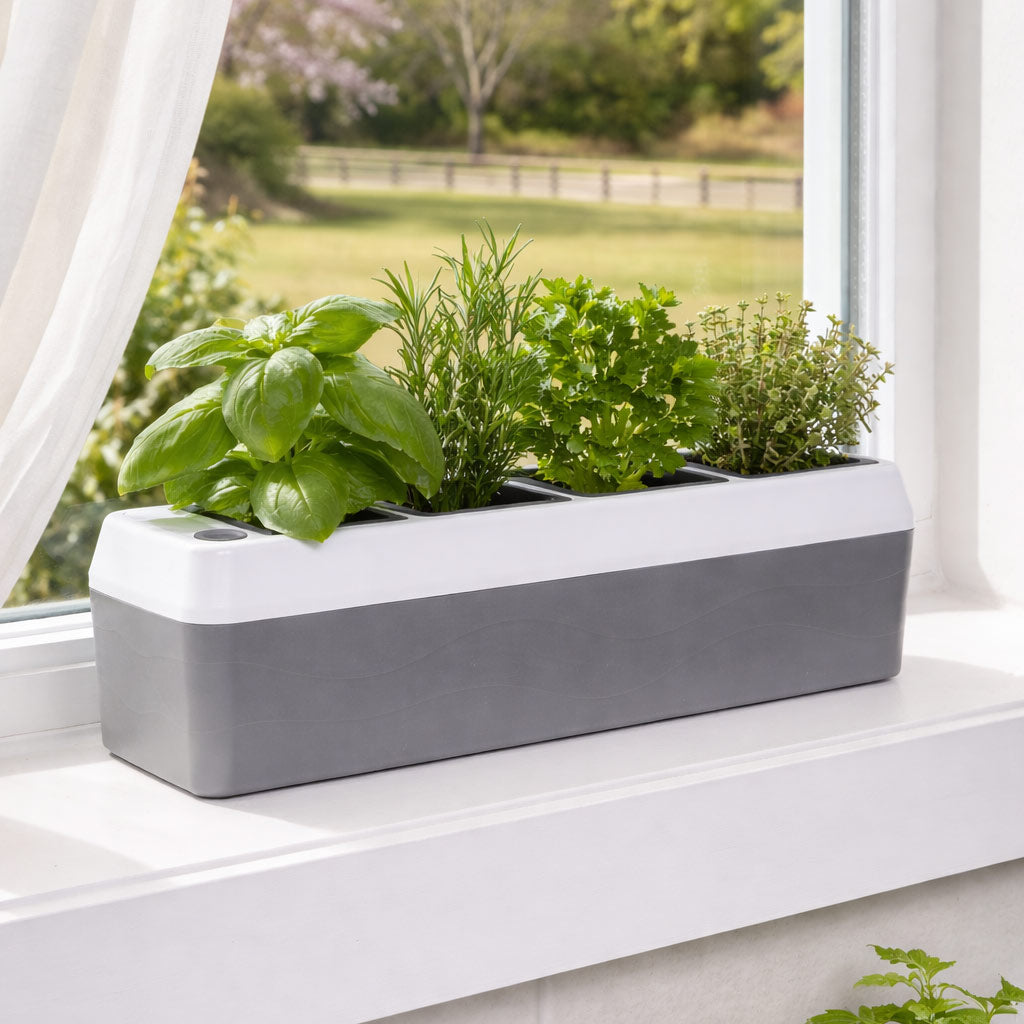 Lakeside Windowsill Herb Planter-Self Watering