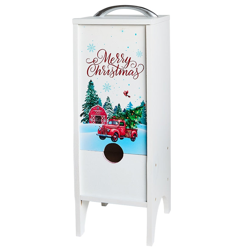 Boxed Wine Decorative Wooden Cover for Christmas - Holds 3L