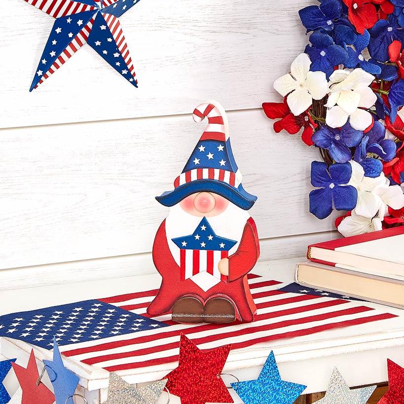 Americana Gnome Stars and Stripes Decor