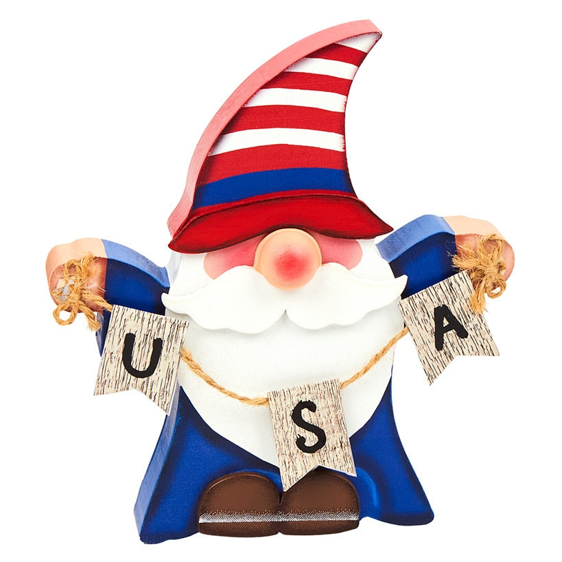Americana Gnome Stars and Stripes Decor