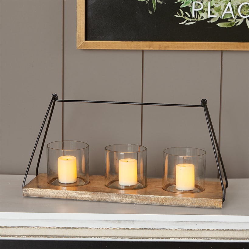 Modern Farmhouse Wall Art#select-item_wood-&-iron-candleholder