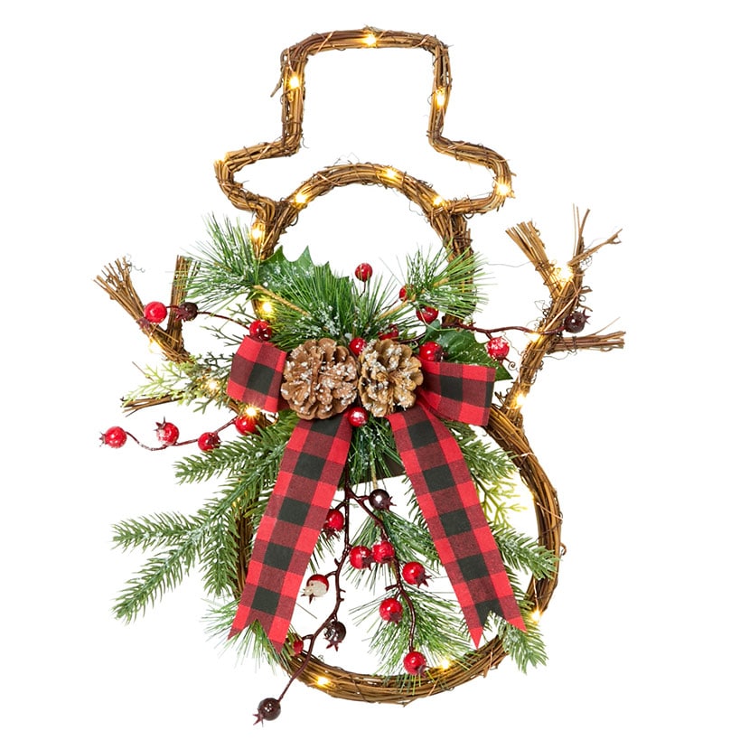 Woven Lighted Holiday Wall Hanging Christmas Decor