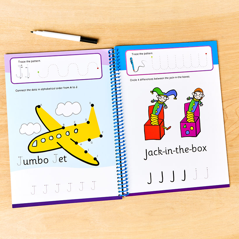 My First Wipe And Clean Workbook With Pen ABC 123 Math Or English