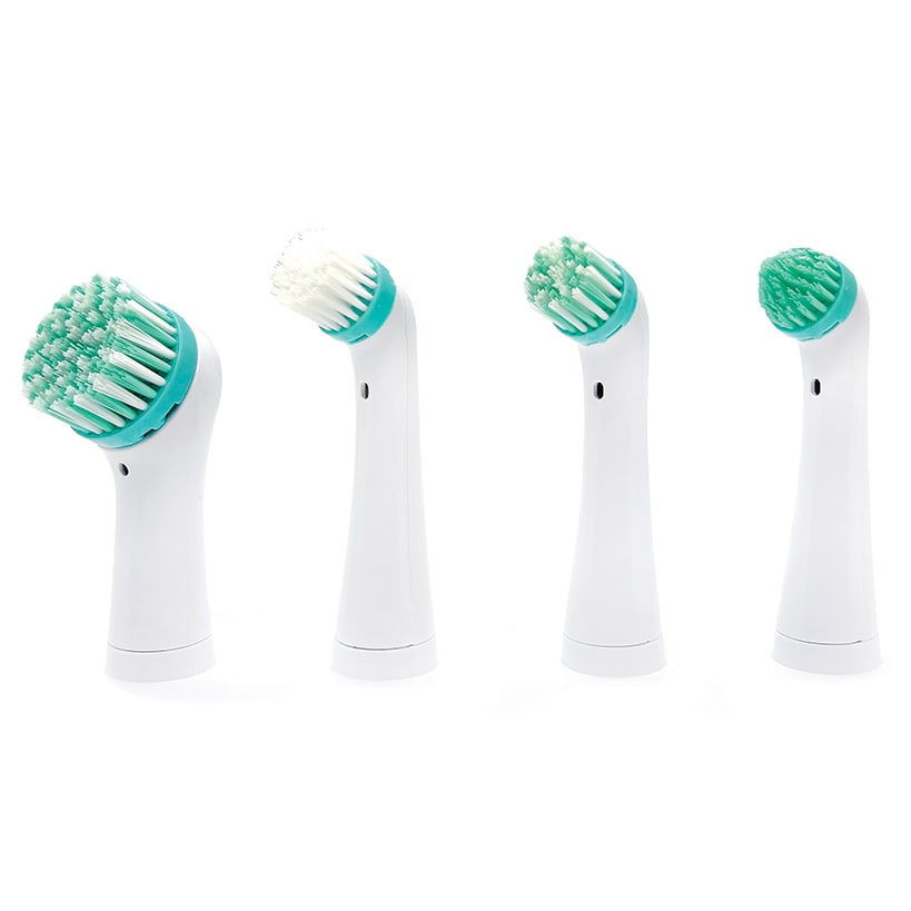 Zippi® Power Scrubber - Effortless Cleaning, 4 Interchangeable Brush Heads