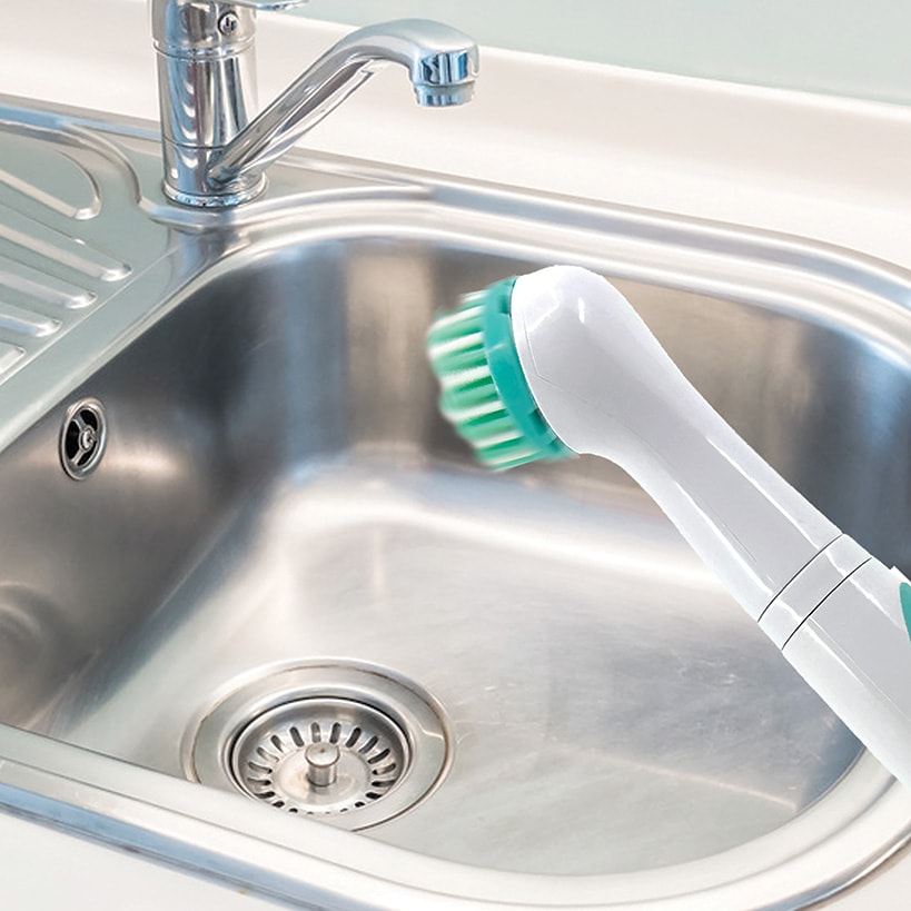 Zippi® Power Scrubber - Effortless Cleaning, 4 Interchangeable Brush Heads