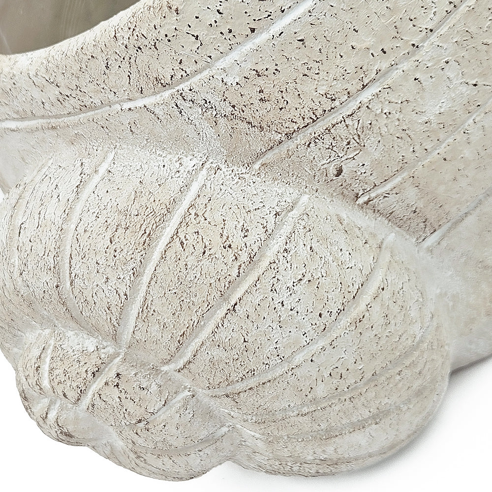 9.5x8.3x6" Decorative Sand and Cement Snail Planter with Textured Beige Finish - image 8