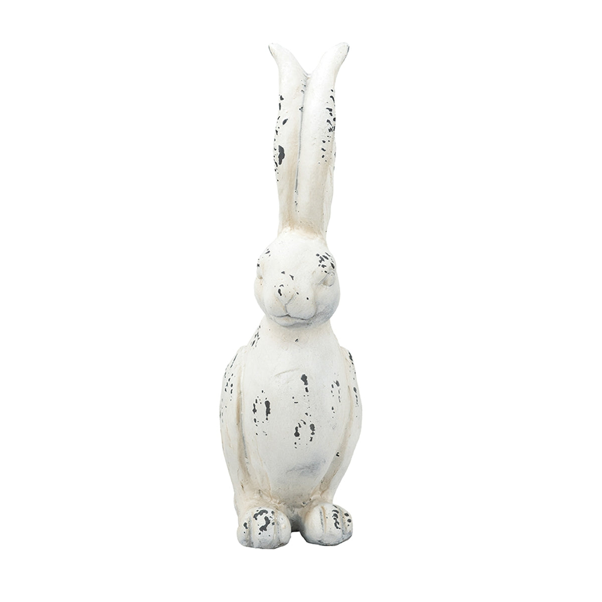 8.3x5.1x18.5" White Rustic Rabbit Figurine, Small - image 3