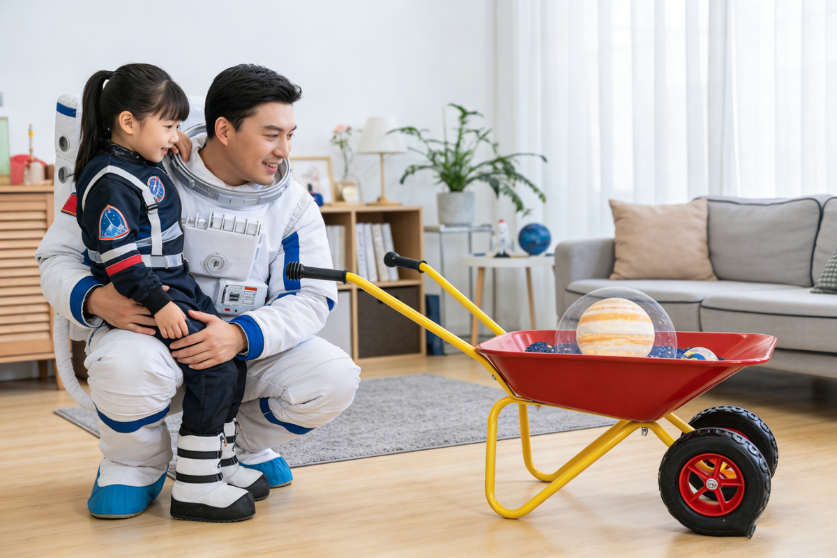 Children's metal trolley, Load-bearing capacity: 33LBS,children's heavy vehicle, metal structure two-wheeled trolley, steel pallet, can be used in gardens, loading leaves, soil, sand, etc. (red) - image 8