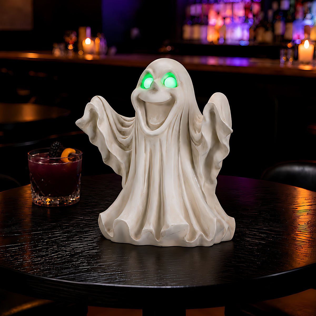 Halloween Ghost Figurine - LED Light Up with Glowing Eyes - image 11