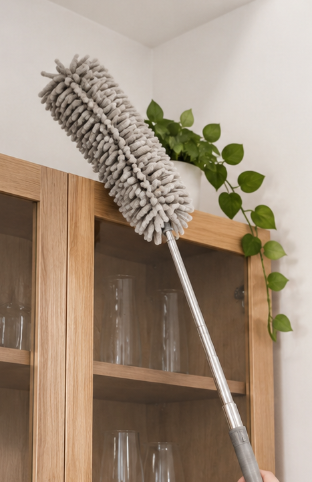 Duster Cleaning 5 PC. Set With 17" To 96" Extendable Lightweight Pole