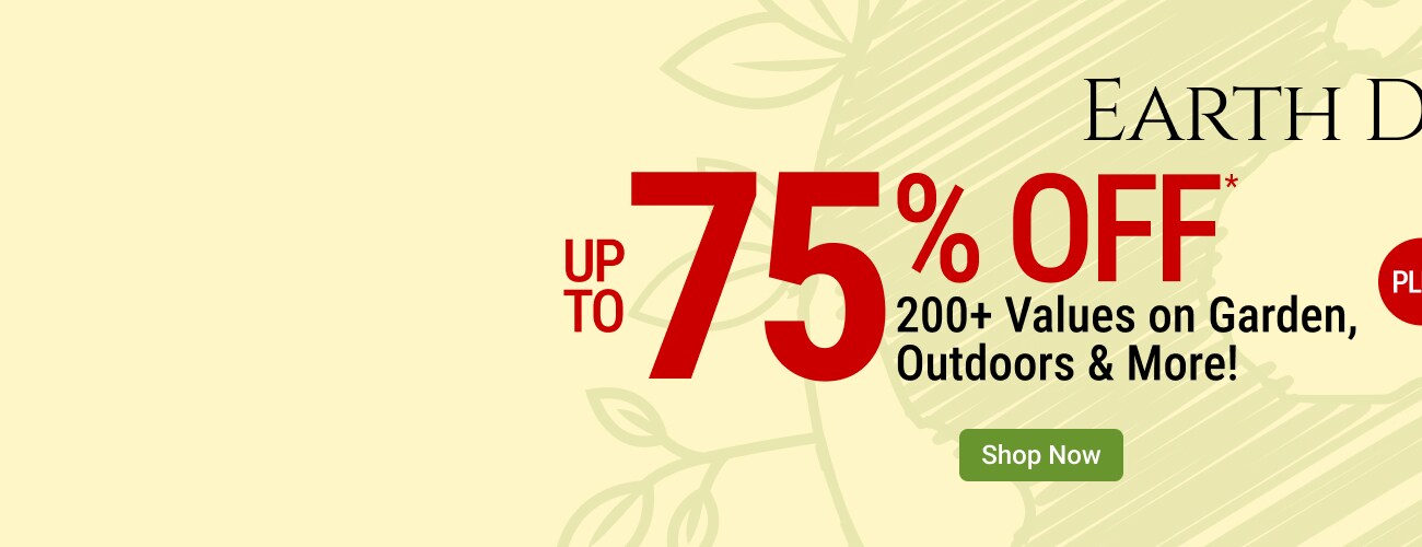 Shop Earth day values up to 75% off