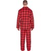 Men's Notch Collar Fleece Pajama Sets - Red Medium