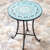 Metal Mosaic Outdoor Furniture - Black Table