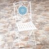 Metal Mosaic Outdoor Furniture - White Chair