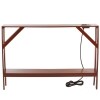 Skinny Sofa Table with Outlet - Walnut