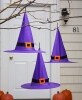 Sets of 3 Lighted Witches' Hats - Purple