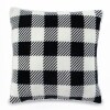 50" x 60" Buffalo Check Sherpa Throws or Accent Pillows - Black/White Accent Pillow