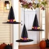 Sets of 3 Lighted Witches' Hats - Black