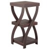 Antique Finish Twisted Side Tables - Walnut