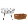 Decorative Metal Plant Stand with Coir Liner - Small