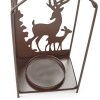 Metal Woodland Candleholder with LED Candle - Small