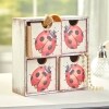 Garden-Themed Desktop Storage Chests - Ladybug