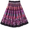 Easy Fit Printed Circle Skirts - Purple Medium