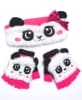 Girls' Critter Headwrap & Flip-Top Glove Sets - Panda