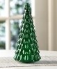 Festive Lighted Glass Trees - Green