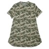 Soft T-Shirt Dress with Pockets - Camo Medium