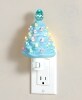 Retro Lighted Ceramic Easter Accents - Blue Bubble Night Light