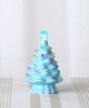 Retro Lighted Ceramic Easter Accents - Blue Small Tabletop Tree