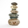 Stacked Sentiment Rock Figurines - Happy Place