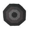 Country Braided Octagon-Shaped Rugs - Black 72"