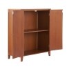 Carved Design Storage Cabinets - Walnut