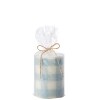 Unscented Plaid Pillar Candles - Small Unscented Pillar Candle Blue